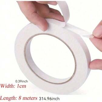 10pcs Double-Sided Clear Adhesive Tape, Suitable For Office, School, DIY, Handcraft, Scrapbooking, Arts & Crafts, Cards And Gifts, Valentine's Day, Party Supplies, Birthday Gifts And Other Bonding Accessories