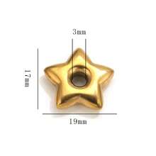 1/5 件 304 不锈钢 18K 镀金月亮花心星大孔六角多面隔珠适用于珠宝制作，女士不锈钢珠宝珠饰工艺，耳环，项链，DIY 珠宝配饰，珠饰工艺 - 彩色 - 查看 37
