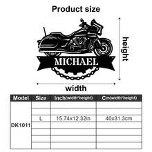 1 pièce Panneau métallique personnalisé pour moto, décoration murale de garage personnalisée, panneau de garage, panneau métallique pour couple de moto, œuvre d'art métallique pour moto - Cadeau pour les motards, Cadeau, Décoration pour couple de moto, Cadeau de mariage pour moto, Cadeau de Noël, Cadeau pour le père, le mari et le petit ami - Multicolore - Voir 61