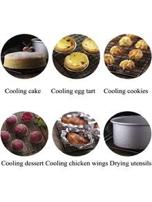 Rejilla Enfriadora para Hornear Galletas Pasteles Tortitas Antiadherente - Negro - Ver 7