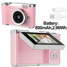 Fotocamera digitale, fotocamera ad alta definizione adatta per fotografia, registrazione video, messa a fuoco automatica, fotocamera ad alta risoluzione, anti-shake, zoom digitale 8x e fotocamere digitali, adatta come regalo di compleanno, Capodanno e Natale per principianti adulti