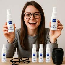 Eyeglass Cleaning Kit - Includes Cleaning Solution, Wet Wipes, Anti-Fog Wipes, Cleaning Spray For Lenses And Frames, Suitable For Cleaning TV, IPad, Smartphone, Monitor, Laptop Screens - White - View 3