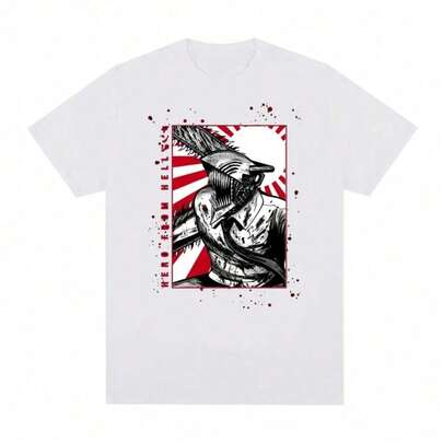 Japanese Anime  T-Shirts 100% Cotton Unisex Tees  EU Size  Manga Graphic Print Short-Sleeve Harajuku Tops