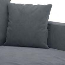 vidaXL 2-Teiliges Sofa-Set Mit Kissen, Dunkelgrau Samt - Grau - Übersicht 5