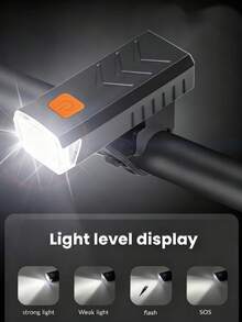 USB aufladbare Fahrrad Frontleuchte, LED Outdoor Fahrradbeleuchtung, leistungsstarkes Fahrradlicht für Mountainbike/Rennrad, tragbare Flutlicht & Scheinwerfer Kombination