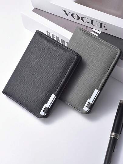 Fashionable Short Multi-Card Holder Wallet, Minimalist Lightweight Slim Design, Suitable For Youth And Students To Carry Around