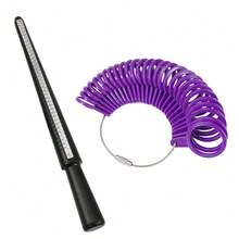 2Set (2pcs/Set)Ring Measurement Tools Sizing Gauges Belt Mandrel Stick Sizer Set Kit UK - Purple - View 8