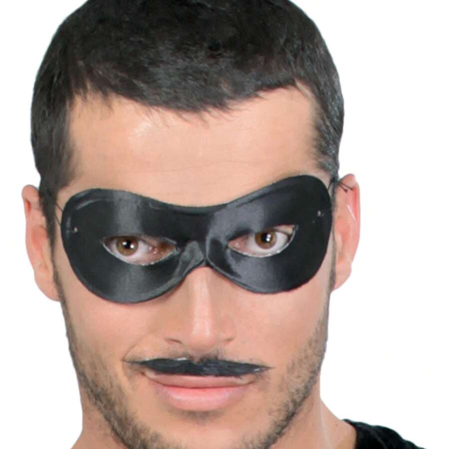 Fiestas Guirca Masque de costume de super-héros et méchant en noir, accessoire de fantaisie pour enfants et adultes, parfait pour les fêtes à thème, événements cosplay et célébrations pour enfants avec un design attrayant et un confort pour une utilisation prolongée - Multicolore - Voir 1