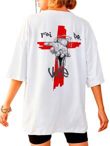 Over Christian T-Shirt It Was For You Streetwear Unisex Ref4011 - trắng - Xem 3