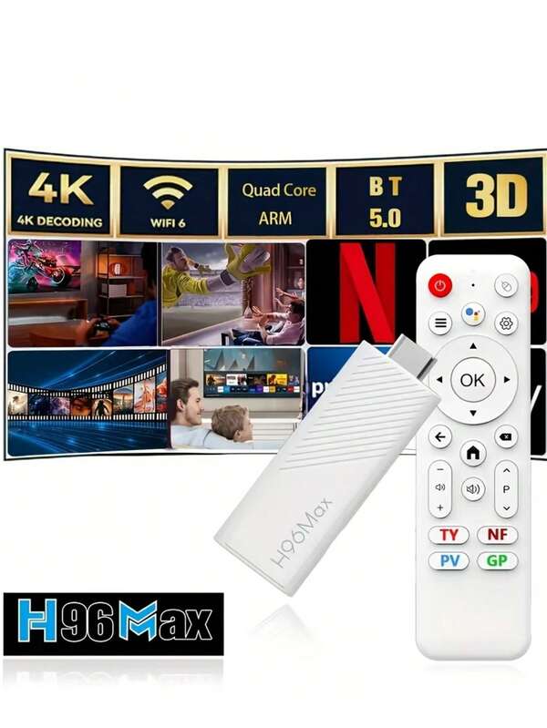 TUOGTCI TUOGTCI Mini TV Box, Allwinner H313 TX1 Android 10 Smart TV Box - Reproductor multimedia 4K Ultra HD con CPU H313 de cuatro núcleos, Wi-Fi 2.4G y Ethernet, control parental, control remoto y fuente de alimentación, diseño compacto para mini TV, Smart TV doméstico, dispositivo de transmisión de video, componentes de alta calidad