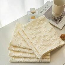 1 pieza/6 piezas Estilo coreano Ins Servilleta pequeña de encaje con forma de corazón, Mantel individual, Posavasos, Tapete multiusos para cubrir el polvo