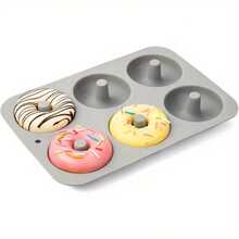1/2pcs Silicone Donut Mold Suitable For 6 Donuts,E Silicone Muffin Pan, Non-Stick, Dishwasher, Heat-Resistant