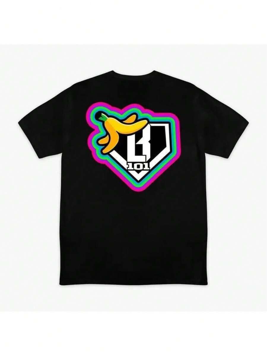 T-shirt banane Baseball Liftestyle 101 - T-shirt neon - Negro - Ver 1