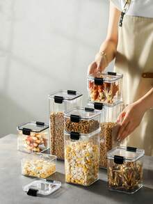 1 szt. / 2 szt. Pojemnik na karmę dla zwierząt, słoik do przechowywania karmy dla kotów, 3000 ml / 2500 ml / 1750 ml pojemnik do przechowywania karmy dla kotów lub psów, szczelna i odporna na wilgoć pokrywa z wagą, wygodny do dostarczania karmy dla zwierząt w razie potrzeby, głównym celem jest zapobieganie wilgoci karmy dla kotów/psów i powstrzymywanie zwierząt przed kradzieżą karmy, ułatwiające przechowywanie karmy dla zwierząt. Domowe pudełko do sortowania i przechowywania karmy dla zwierząt