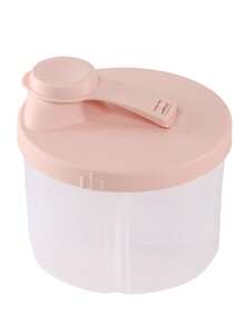 KUNT 1pc 3/4 Compartment Portable Rotating Milk Powder Box, Single Layer, Dual-Use, 4 Compartments, Multi-Style Milk Powder Box For Separating And Storing Milk Powder, Snacks, Tea, Dried Fruit, Rotating Plastic Storage Box, Baby Milk Powder Box