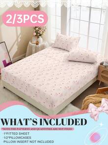 2/3pcs Bedding Set, Bedding, Mattress Protector, Bed Cover, Bed Sheet, Home Decor, Comfortable Home Textile, Breathable Anti-Pilling Mattress Protector, Soft & Skin-Friendly, Soft & Comfortable Bedroom Bedding, Fashionable Mattress Cover - Multicolor - View 2
