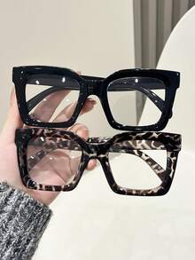 1/2 chiếc Kính mắt nữ thời trang gọng nhựa phẳng, kiểu dáng vuông, phong cách thường ngày, màu trơn, phù hợp sử dụng hàng ngày, phối đồ, đi bộ đường dài, công sở, lễ hội, tiệc tùng, chụp ảnh đường phố, phù hợp với mọi khuôn mặt, kính mắt chất lượng cao, món quà tuyệt vời, phụ kiện thời trang. - không màu - Xem 11