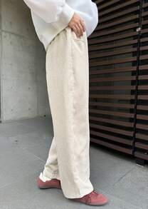 FRIFUL Pantalones rectos de ajuste holgado y casual para mujer, versátiles para uso diario, con forro polar para primavera/otoño