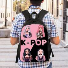 3pcs/Set Unisex Backpack Set, Fashionable Cartoon Style KPp-Op Design, Adjustable Shoulder Strap & Zipper Closure, Including Backpack, Crossbody Bag And Pencil Case, Ideal For School, Travel, Camping, Large Capacity Bag Set, Best Gift For Halloween, Christmas Or Birthday School Bag Bookbag