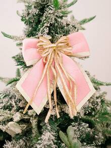 Laço de veludo dourado de alta qualidade para decoração de Natal. Ideal para decorar presentes de Natal, árvores de Natal e ambientes internos. Perfeito para decorar sua casa no inverno.