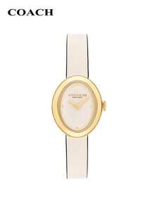 Coach Đồng hồ nữ thạch anh mặt oval dây da SAMMY - Hồng - Xem 6