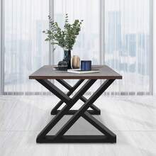 GDAE10 2 Steel Table Frame Table Legs X-Shape Metal Black 17.7*2*16inch Dining Table Legs Heavy Duty Bench Legs Computer Desk Legs Metal Table Skids Table Base Table Frame Furniture Feet - Black - View 3