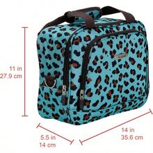 Rockland Fashion Softside Upright Luggage Set Blue Leopard 2Piece Set 14 19 Fashion Softside Upright Luggage Set