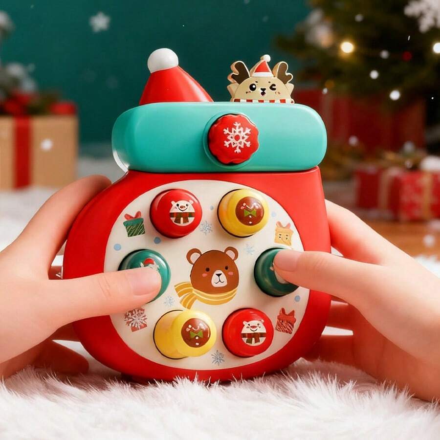 圣诞袜子开心地鼠儿童玩具双人互动玩具早教益智早教玩具拼图玩具