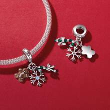 bamoer Bamoer's Original Hot-Selling Winter Christmas Series Features A Charming DIY Bracelet With Snowflakes, Snowmen, Santa Claus, Bells, Crystal Balls, Reindeer, Christmas Trees, Bead Accessories, And A European And American Christmas S925 Silver Pendant For Fashionable Ladies' Jewelry