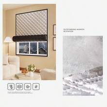 Cortina resistente al viento y aislante, resistente al viento en invierno, para dormitorio, película de aislamiento térmico, película sellante a prueba de frío, cortina transparente, opaca - Plateado - Ver 9