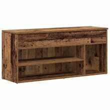 vidaXL Schuhbank Im Altholz-Look, 102x30,5x45 Cm, Holzwerkstoff - Yellow - View 2