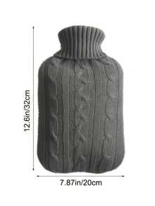 Hot Water Bottle With Knitted Cover, 2L Hot Water Bag For Hot And Cold Compress, Hand Feet Warmer, Ideal For Menstrual Cramps, Neck And Shoulder Pain Relief