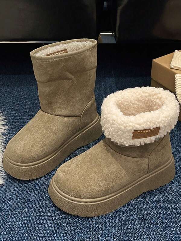 نعال منزلية ذات طراز غربي عكسي مصنوعة من فرو اصطناعي عصري جديد