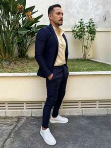 Men Suits - 藏蓝色 - 查看 3