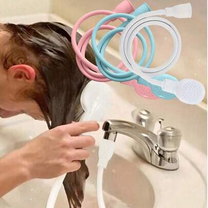 1 件装多功能水龙头延长器，带淋浴喷头，总长 51.57 英寸，易于使用的洗发适配器，沐浴淋浴喷头，简单快捷的宠物洗澡连接器，家居浴室装饰，返校季