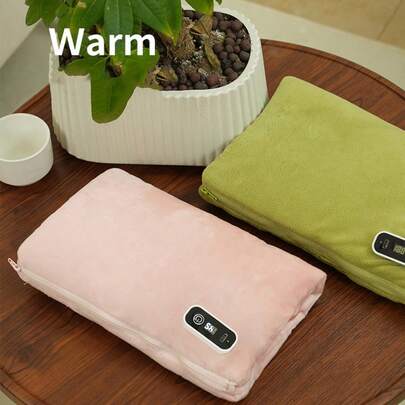 双面暖手宝 手部按摩器 柔软保暖手套 电热手套 加热手套 男女暖手宝 5档温度可调 USB充电 3000mAh大容量电池 送给家人的礼物 节日礼物