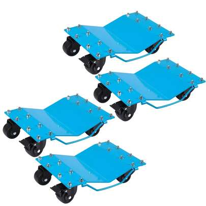 Techigher Car Dolly Set, Carbon Steel Heavy Duty Car Mover Wheel Dollies With Antiskid Plate & 360 Degree Rotatable Wheel, 4000/8000lbs Capacity