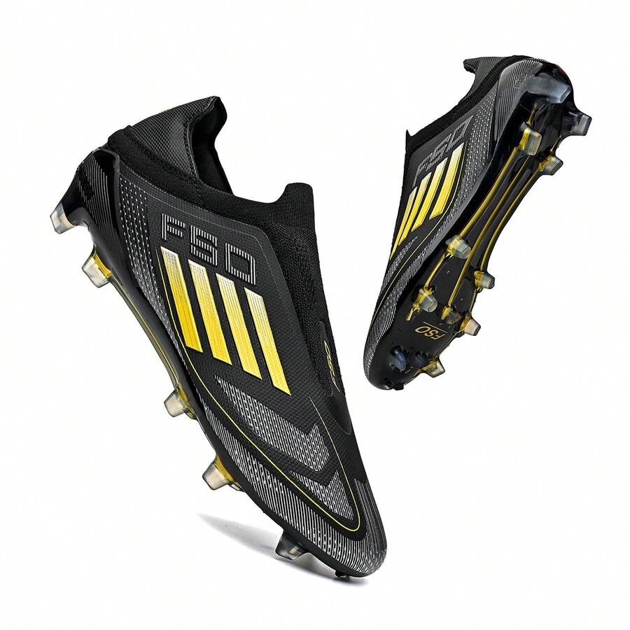 男士足球鞋、女士足球鞋、宽底棒球鞋、人造草足球鞋、成人及青少年足球鞋、AG/FG室内五人制足球训练鞋 - 黑色 - 查看 1