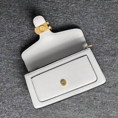 Geantă crossbody versatilă cu bretele duble, design retro minimalist, geantă mică pătrată la modă pentru femei și senzație de lux