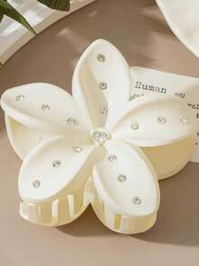 4 buc cleme de păr decorate cu stras kaki, potrivite pentru diverse coafuri și ocazii, cleme elegante cu gheare, accesorii de păr de iarnă, tip Clutch de păr la modă