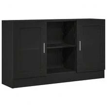 vidaXL Sideboard Schwarz 120 X 30,5 X 70 Cm Holzwerkstoff - nero - Visualizzare 2