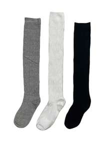 1 Pair Breathable Moisture,Wicking Comfortable Embroidered Calf Socks, Collegiate Style Knee,High Socks, Y2k, Cozy Socks