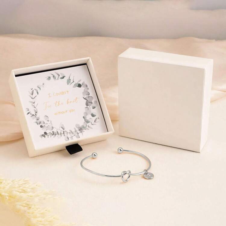 Personalized Tie The Knot Bracelet I Couldn't Tie The Knot Without You Custom Bridal Party Gift Bridesmaid Proposal Box Set Wedding Party Gifts Bridesmaid Jewelry Bridal Accessories Maid Of Honor Gift Box,Graphic Print,Home & Living,Haunt Your Home,Souvenirs,Reusable,Adorable,High-Quality,Elegant Living,Artful Living - Multicolor - View 11