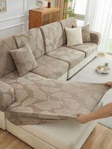 1件裝緹花彈性沙發套，現代風沙發套，適用於客廳、臥室、戶外沙發、L型沙發組合、貴妃椅/轉角沙發，座墊套，通用四季款 - 駝色 - 查看 7