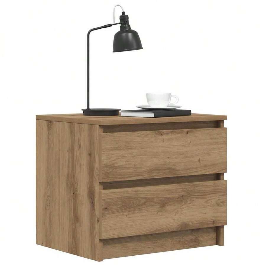 vidaXL Nachttisch Artisan-Eiche 50x40x43,5 Cm Holzwerkstoff - Yellow - View 1