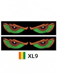 HYNBYZJ 2 件卡车恶魔眼灯 RGB 动态恶魔眼装饰灯 LED 显示屏装饰像素面板挡风玻璃 USB 5V 多模式灯