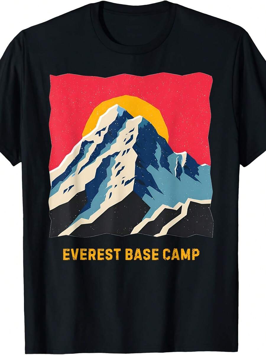 Mount Everest Base Camp Himalayas Mountain Hike Climb Nepal T-Shirt - Style 5 - View 1