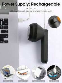 Hairball Trimmer,USB Rechargeable Clothing Dehairer,ABS+Stainless Steel Blade Electric Hairball Remover For Clothes, Toys And Furniture Home Essentials - Multicolor - View 7