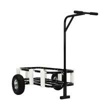 Black Fishing Roller Car Beach Fishing Cart W/ Anti-Skid Wheel For Fishing, Traveling, Shopping, Moving, Camping - màu đen - Xem 6