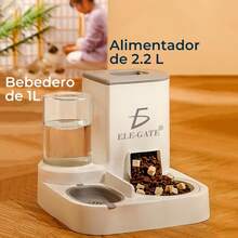 ELE-GATE Alimentador Automático 2 en 1 para Mascotas – Dispensador de Agua y Croquetas - Multicolor - Ver 2